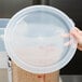 Cambro RFSC12PP190 Translucent Lid for Cambro Translucent 12, 18, and 22 Qt. Round Containers Main Thumbnail 1