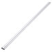 A long silver metal rod with a white background.