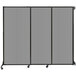 Versare Light Gray Poly Wall-Mounted Quick-Wall Sliding Room Divider Main Thumbnail 1