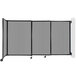 A light gray Versare Poly StraightWall wall-mounted sliding room divider.