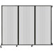 A clear poly wall-mounted Versare room divider.