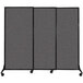 Versare Charcoal Gray Quick-Wall Sliding Portable Room Divider Main Thumbnail 1