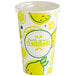 A white Carnival King paper cup with lemons and text on it.