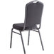 Lancaster Table & Seating Black Pattern Fabric Crown Back Stackable Banquet Chair with Silver Vein Frame Main Thumbnail 4