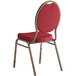 Lancaster Table & Seating Red Pattern Fabric Teardrop Back Stackable Banquet Chair with Gold Vein Frame Main Thumbnail 4