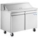 Avantco A Plus APST-48-12 48" 2 Door Stainless Steel Refrigerated Sandwich / Salad Prep Table Main Thumbnail 3