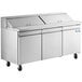Avantco A Plus APST-72 72" 3 Door Stainless Steel Refrigerated Sandwich / Salad Prep Table Main Thumbnail 2