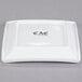 CAC TOK-6 Tokyia 6" Bone White Square Thick Porcelain Plate - 36/Case Main Thumbnail 4