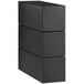 Choice Black Stackable Countertop 8 - 44 oz. Cup Dispenser Cabinet - 3 Slot Main Thumbnail 4