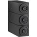 Choice Black Stackable Countertop 8 - 44 oz. Cup Dispenser Cabinet - 3 Slot Main Thumbnail 3