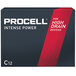 A black box of Duracell Procell Intense Power C Batteries with red and white text.