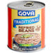 A can of Goya Refried Pinto Beans with a label and a lid.