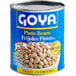A Goya #10 can of pinto beans with a blue and white label.