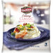 A white and blue bag of Idahoan Creamy Classic Mashed Potatoes.