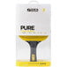 A yellow and black Stiga Pure Color Advance ping pong paddle in a plastic package.