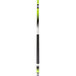 A Mizerak neon green pool cue with a black and white MicroTac grip.
