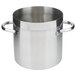 A Vollrath stainless steel stock pot with handles.