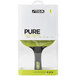 A Stiga Pure Color Advance green and black ping pong paddle in a package.