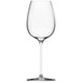 A clear Chef & Sommelier wine glass with a long stem.