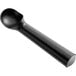 A black plastic ice cream scoop with a long handle.
