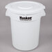 A white plastic Continental Huskee ingredient storage bin with a flat top lid.