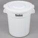 A white plastic Continental ingredient storage bin with a flat top lid.