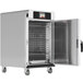 A large silver Alto-Shaam Cook and Hold Smoker Oven with a door open.