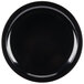 A Carlisle Kingline black melamine plate.