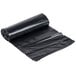 A roll of Lavex Hercules black plastic garbage bags.
