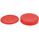 A red plastic lid for a HS Inc. red polypropylene tortilla server.