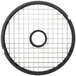 A round metal grid for a Nemco food processor.