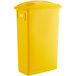 Lavex 23 Gallon Yellow Slim Rectangular Recycle Bin with Bottle / Can Lid