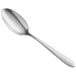 An Acopa Pangea stainless steel spoon with a distressed silver handle.