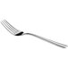 An Acopa stainless steel salad/dessert fork with a silver handle.