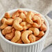A bowl of medium roasted salted cashews.