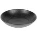 An Elite Global Solutions Denali black melamine bowl with a black rim.