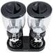 A black Zevro double canister dry food dispenser.