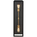 A Kalco Ashland two light wall sconce with matte black and sanded gold finish.