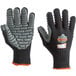 A pair of black and gray Ergodyne ProFlex 9000 gloves with orange accents.