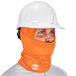 A man wearing an orange Ergodyne Chill-Its multi-band as a head covering.