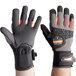 A pair of Ergodyne ProFlex heavy duty work gloves with orange and grey accents.