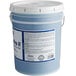 A blue bucket of Noble Chemical Pan Pro II liquid detergent with a white lid.