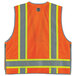 An Ergodyne orange safety vest with reflective stripes.