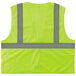 An Ergodyne lime mesh safety vest with grey reflective stripes.