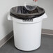 Continental 2000WH Huskee 20 Gallon White Round Trash Can Main Thumbnail 1