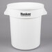 Continental 2000WH Huskee 20 Gallon White Round Trash Can Main Thumbnail 3