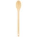 A Vollrath tan high heat nylon spoon with a handle and a spoon end.