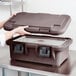 Cambro UPCS160131 Camcarrier S-Series® Dark Brown Top Loading 6" Deep Insulated Food Pan Carrier Main Thumbnail 5
