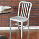 American Tables & Seating 57 Armless Slat Back Aluminum Chair Main Thumbnail 4