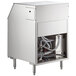 A Noble Warewashing underbar glass washer with pipes inside a metal box.
